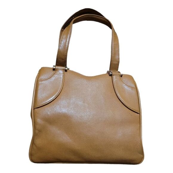 Vintage Bags by Francois California Small Brown Handbag Leather Purse - Picture 1 of 12